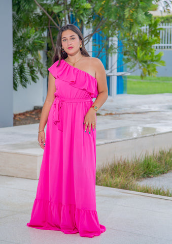 Traje Largo One Shoulder